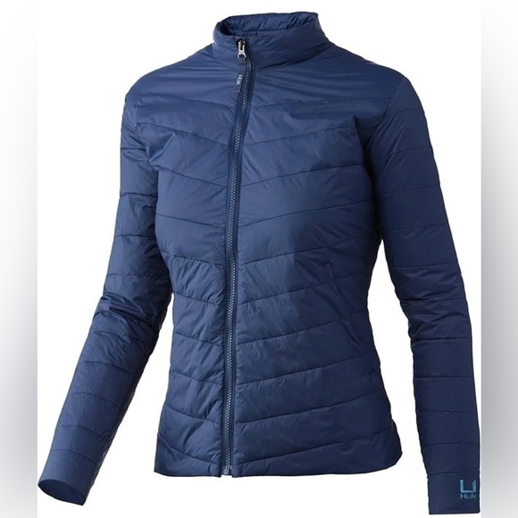 Huk Waypoint Primaloft Insulated Lightweight Packable Jacket Navy Large NWT